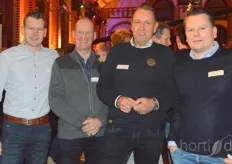 Jack Vlottes, Willem Vriezen, Dave Boer (Huisman Scherming) en Laurens Besemer (Ventiguard)